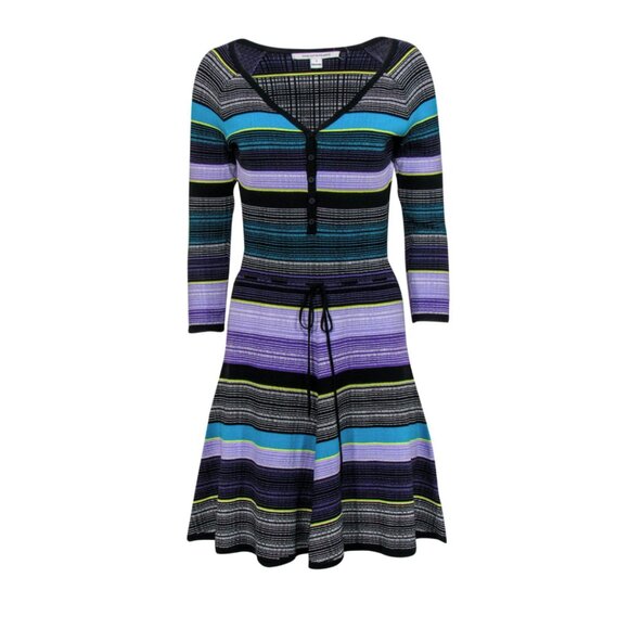 Diane von Furstenberg Striped Multicolor Dress - Picture 5 of 5